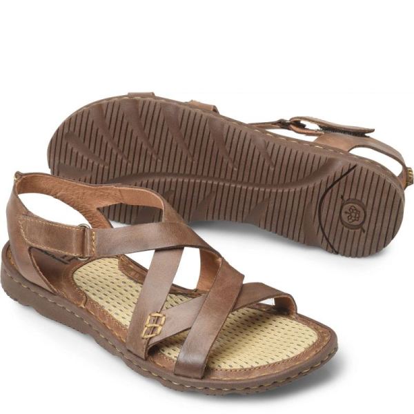 Born | Women's Trinidad Basic Sandals - Sunset (Brown) | New Clearance