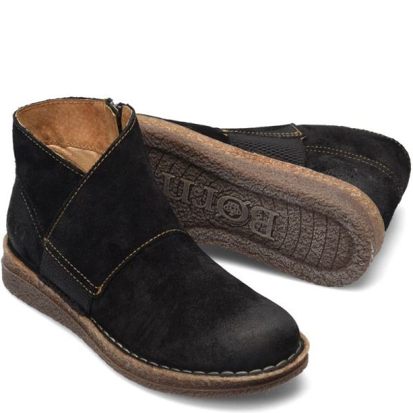 Born | Women's Tora Boots - Black Distressed (Black) | New Clearance