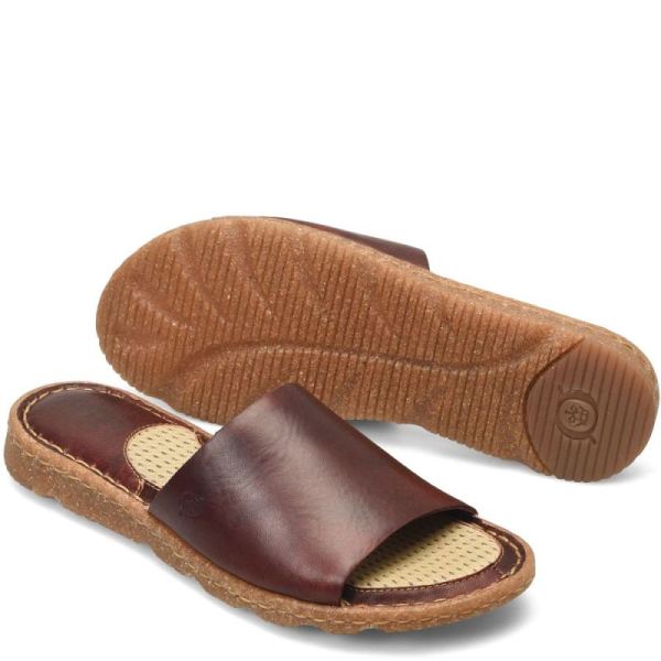 Born | Women's Playa Basic Sandals - Dark Brown (Brown) | New Clearance