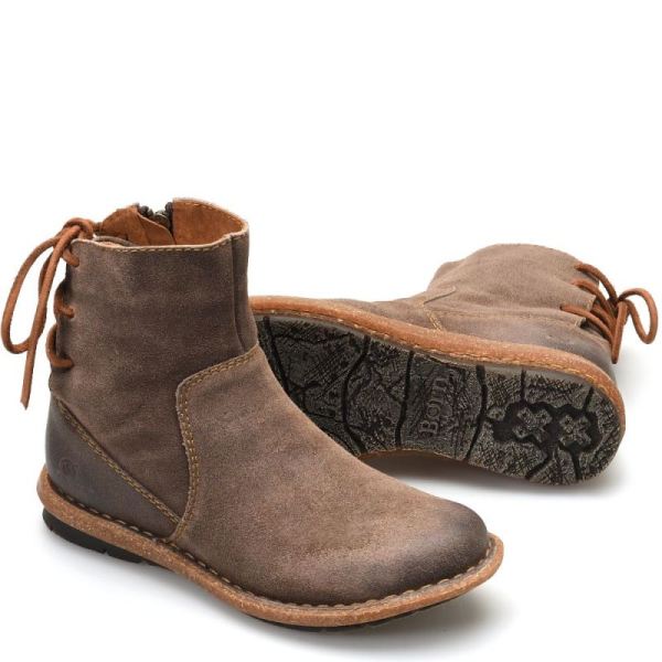 Born | Women's Taran Boots - Wet Weather Distressed (Grey) | New Clearance