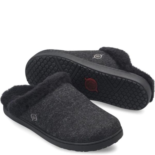 Born | Women's Zoe Clogs - Black Wool Combo (Black) | New Clearance