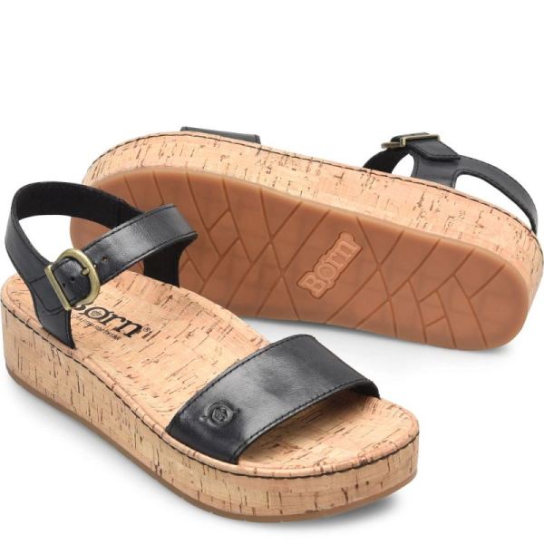 Born | Women's Sari Sandals - Black | New Clearance