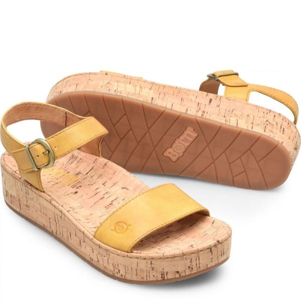 Born | Women's Sari Sandals - Yellow Sun (Yellow) | New Clearance