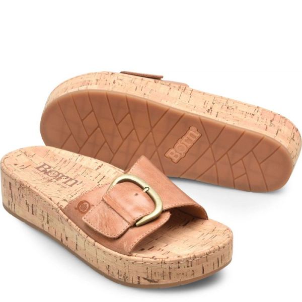 Born | Women's Sloane Sandals - Tan Cuoio (Brown) | New Clearance