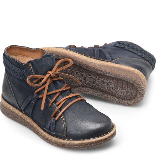 Born | Women's Temple II Boots - Navy Indigo Distressed (Blue) | New Clearance