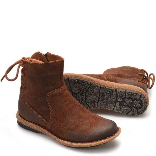 Born | Women's Taran Boots - Glazed Ginger Distressed (Brown) | New Clearance