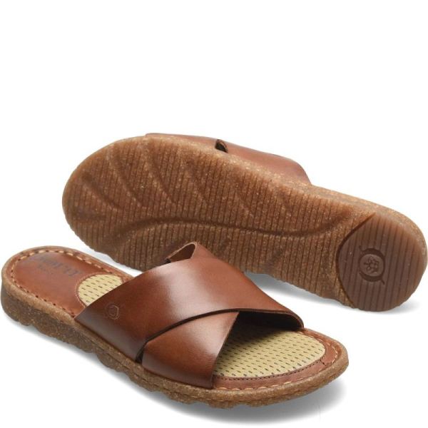 Born | Women's Hana Basic Sandals - Light Brown (Brown) | New Clearance