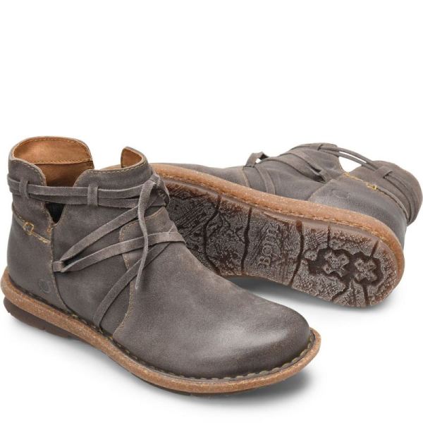 Born | Women's Tarkiln Boots - Wet Weather Distressed (Grey) | New Clearance