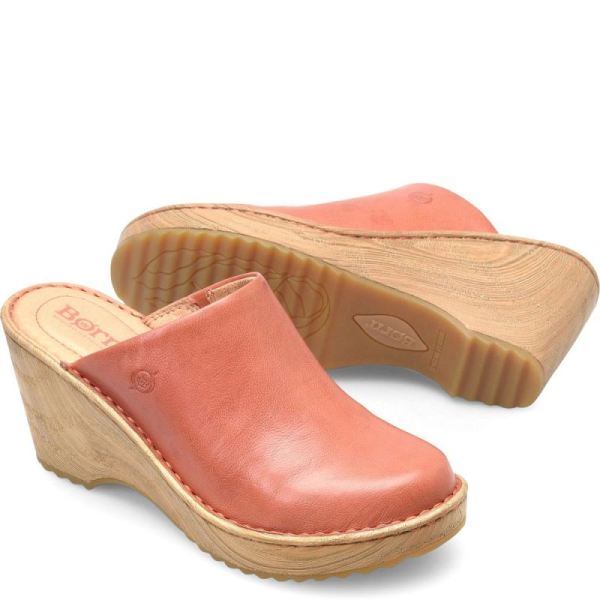Born | Women's Natalie Clogs - Rust Cayenne (Orange) | New Clearance