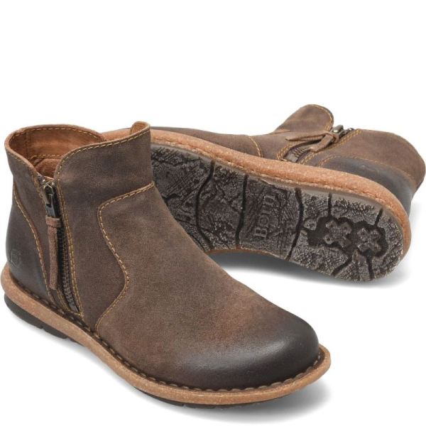 Born | Women's Thia Boots - Taupe Avola Distressed (Tan) | New Clearance