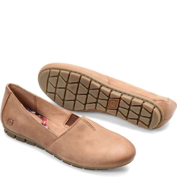 Born | Women's Sebra Flats - Biscotto (Tan) | New Clearance