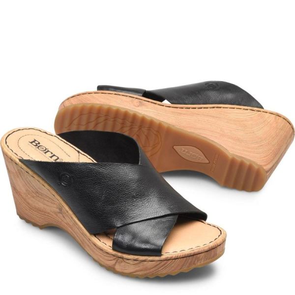 Born | Women's Nora Sandals - Black | New Clearance