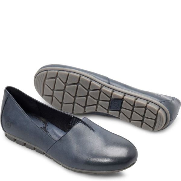 Born | Women's Sebra Flats - Navy (Blue) | New Clearance
