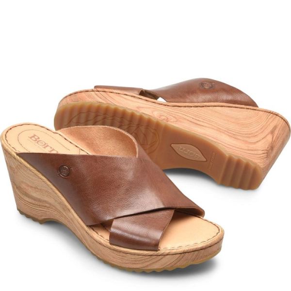 Born | Women's Nora Sandals - Luggage (Brown) | New Clearance