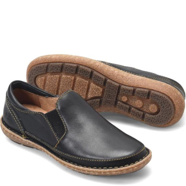 Born | Women's Mayflower II Slip-Ons & Lace-Ups - Black | New Clearance