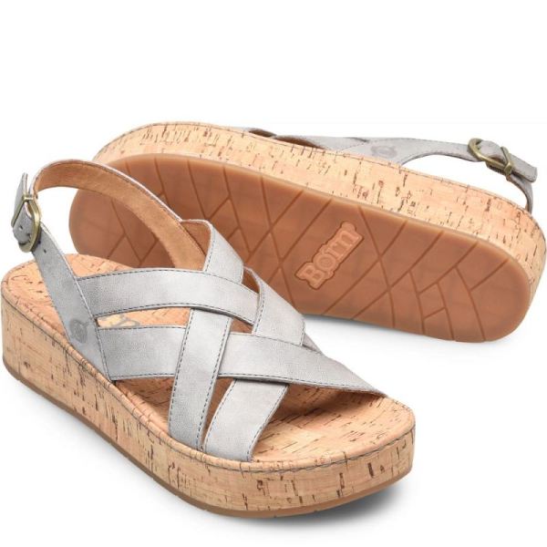 Born | Women's Shona Sandals - Grey Cenere (Grey) | New Clearance