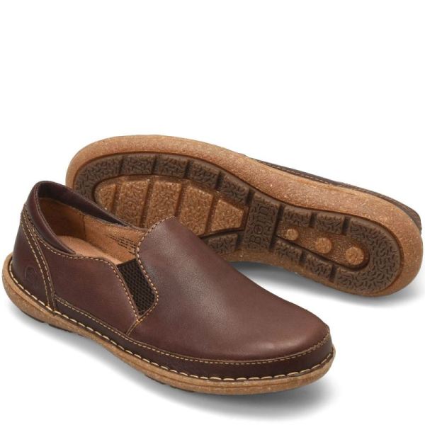 Born | Women's Mayflower II Slip-Ons & Lace-Ups - Dark Brown Sequoia (Brown) | New Clearance