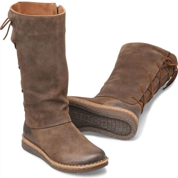Born | Women's Sable Boots - Taupe Avola Distressed (Tan) | New Clearance