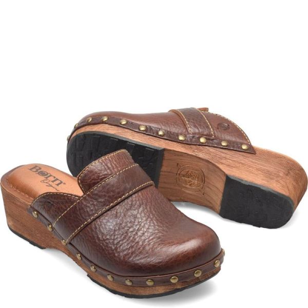 Born | Women's Topaz Clogs - Cinnamon Stick (Brown) | New Clearance