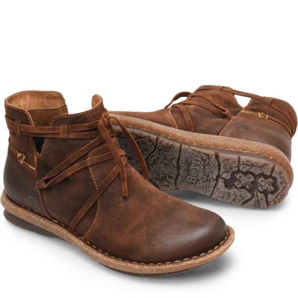 Born | Women's Tarkiln Boots - Glazed Ginger Distressed (Brown) | New Clearance