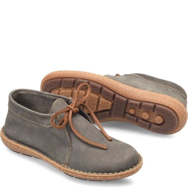Born | Women's Nuala Boots - Grey Nubuck (Grey) | New Clearance