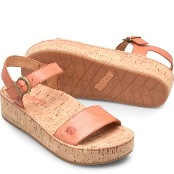 Born | Women's Sari Sandals - Orange Papaya (Orange) | New Clearance