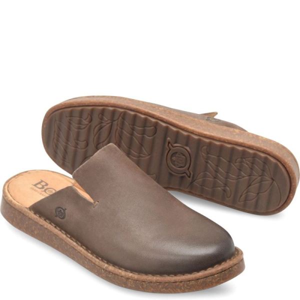 Born | Women's Selina Clogs - Taupe Distressed (Brown) | New Clearance