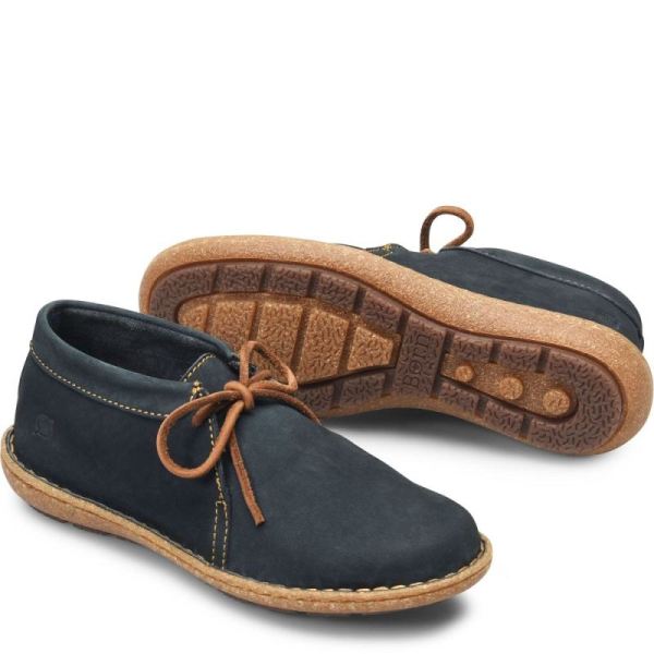 Born | Women's Nuala Boots - Navy Nubuck (Blue) | New Clearance