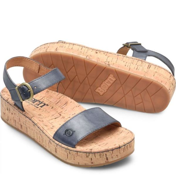 Born | Women's Sari Sandals - Navy Oceano (Blue) | New Clearance