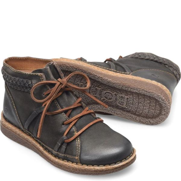 Born | Women's Temple II Boots - Dark Concrete Distressed (Grey) | New Clearance
