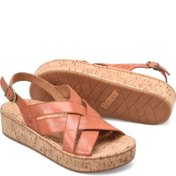 Born | Women's Shona Sandals - Orange Papaya (Orange) | New Clearance