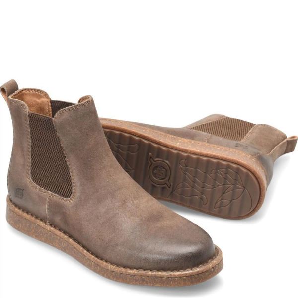 Born | Women's Samira Boots - Taupe Distressed (Tan) | New Clearance