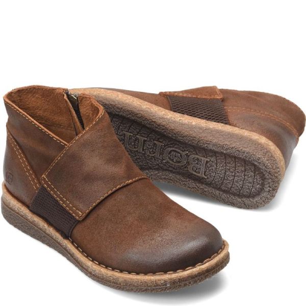 Born | Women's Tora Boots - Glazed Ginger Distressed (Brown) | New Clearance