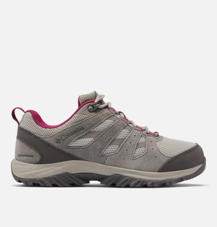 Columbia Womens Redmond III Low Waterproof Shoe-Ti Titanium, Red Onion | New Clearance