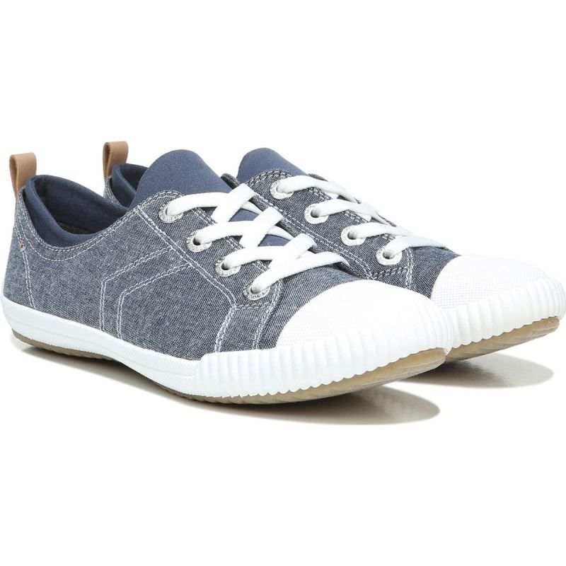 Dr. Scholl's Women's Jam Session Slip On Sneaker - Oxide Blue Chambray Fabric | Special Offer