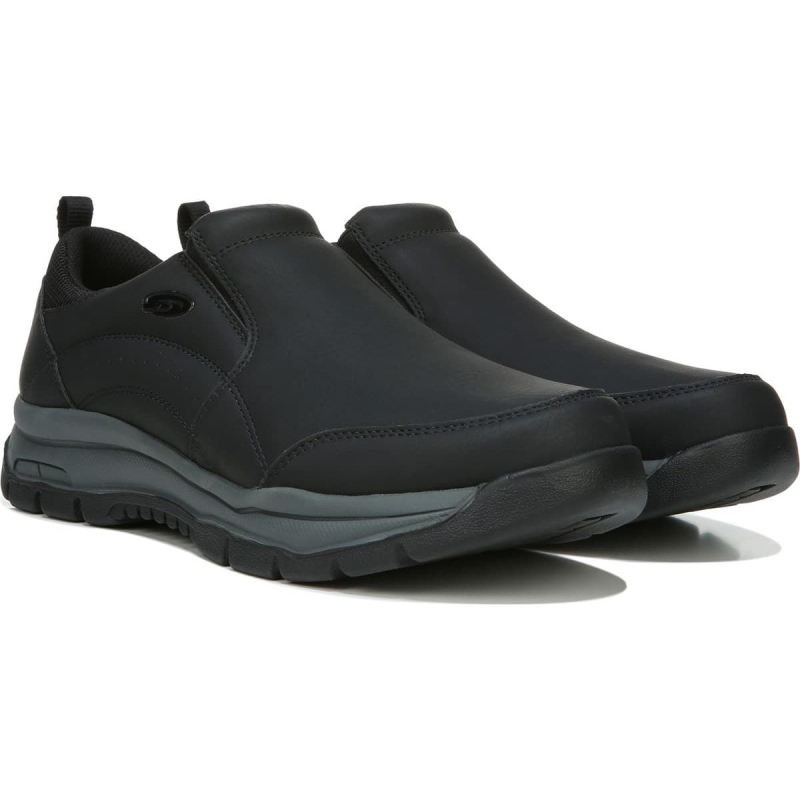 Dr. Scholl's Men's Vail Slip On Sneaker - Black Smooth | Special Offer