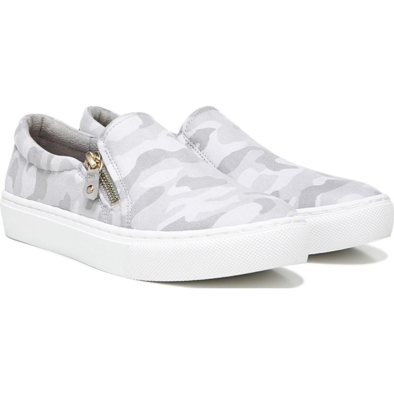 Dr. Scholl's Women's No Chill Slip On Sneaker - Soft Grey Camo Fabric | Special Offer