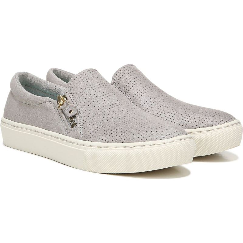Dr. Scholl's Women's No Chill Slip On Sneaker - Soft Grey Microfiber | Special Offer
