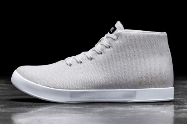 NOBULL | MEN'S WHITE CANVAS MID TRAINER