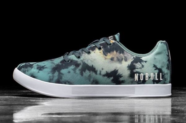 NOBULL | MEN'S TEAL TIE-DYE CANVAS TRAINER