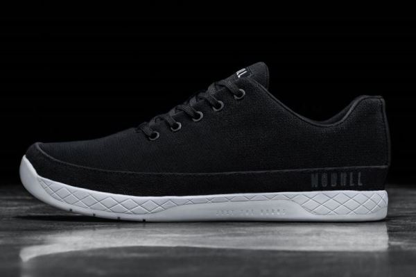 NOBULL | MEN'S BLACK WHITE CANVAS TRAINER