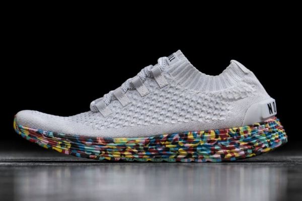 NOBULL | MEN'S WHITE WILD KNIT RUNNER