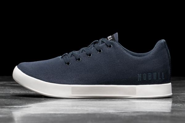 NOBULL | MEN'S NAVY IVORY CANVAS TRAINER