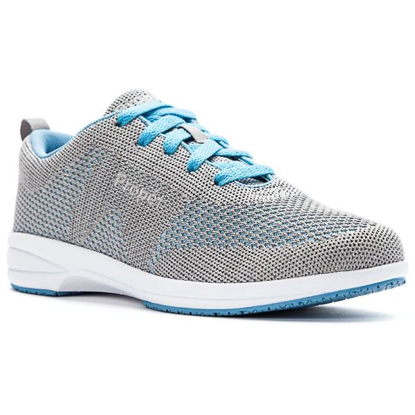 Propet | Women's Washable Walker Evolution-Lt Grey/Lt Blue | Quick Ship!