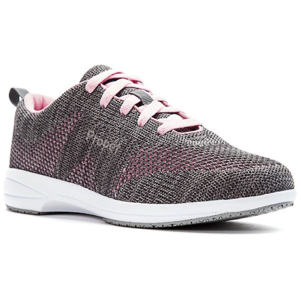 Propet | Women's Washable Walker Evolution-Grey/Pink | Quick Ship!