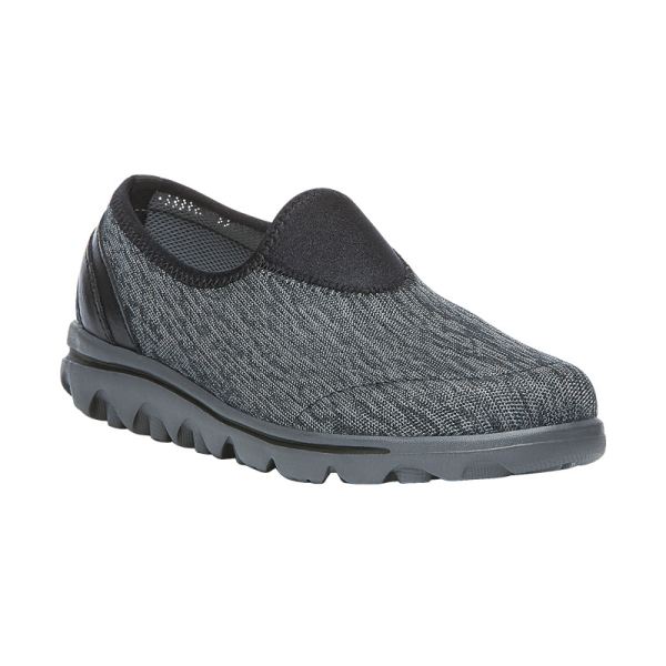 Propet | Women's TravelActive Slip-On-Black/Grey Heather | Special Offer