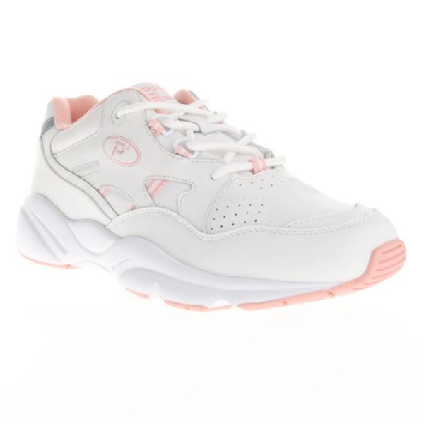 Propet | Women's Stability Walker-White/Pink | Quick Ship!
