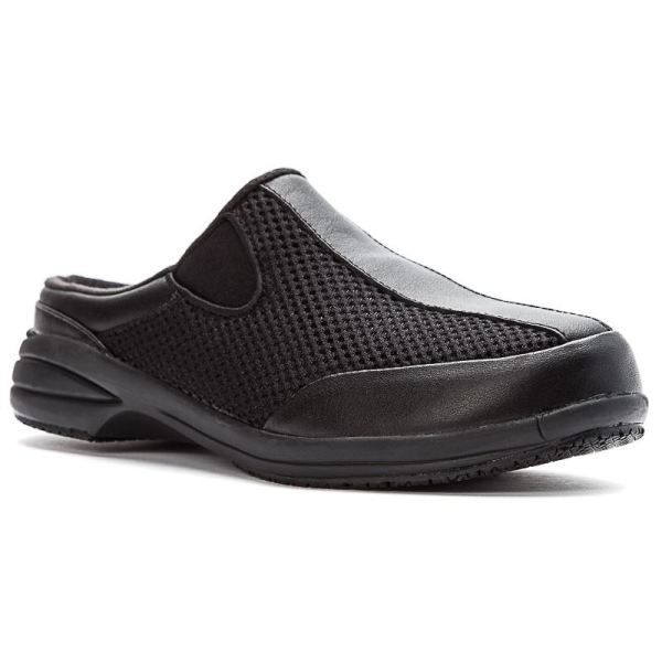 Propet | Women's Washable Walker Slide-Black Mesh | Quick Ship!