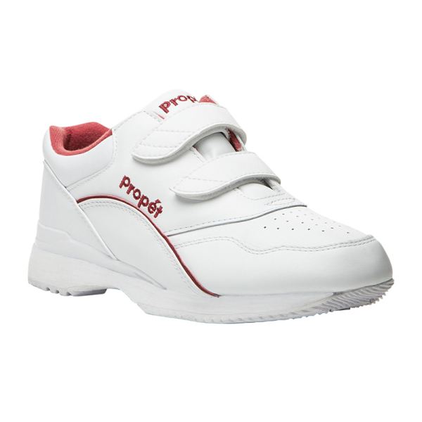 Propet | Women's Tour Walker Strap-White/Berry | Special Offer