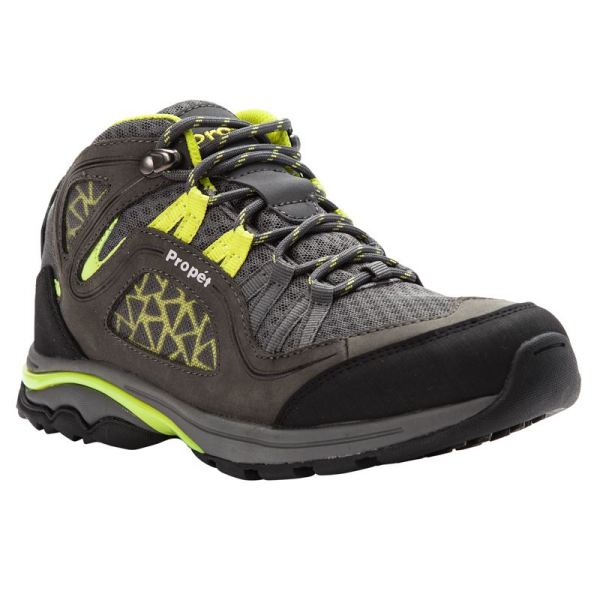 Propet | Women's Propet Peak-Dk Grey/Lime | Quick Ship!